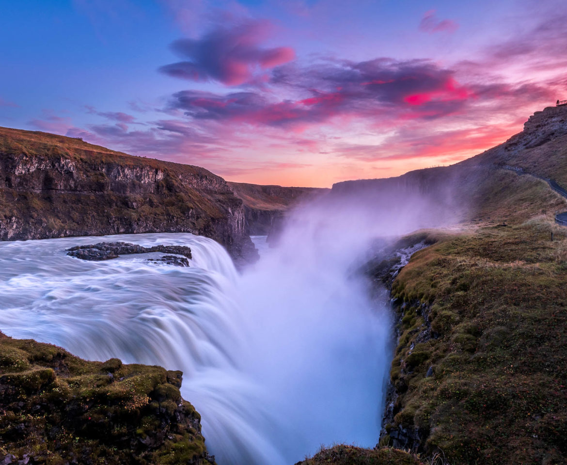 Gullfoss waterfall in Iceland