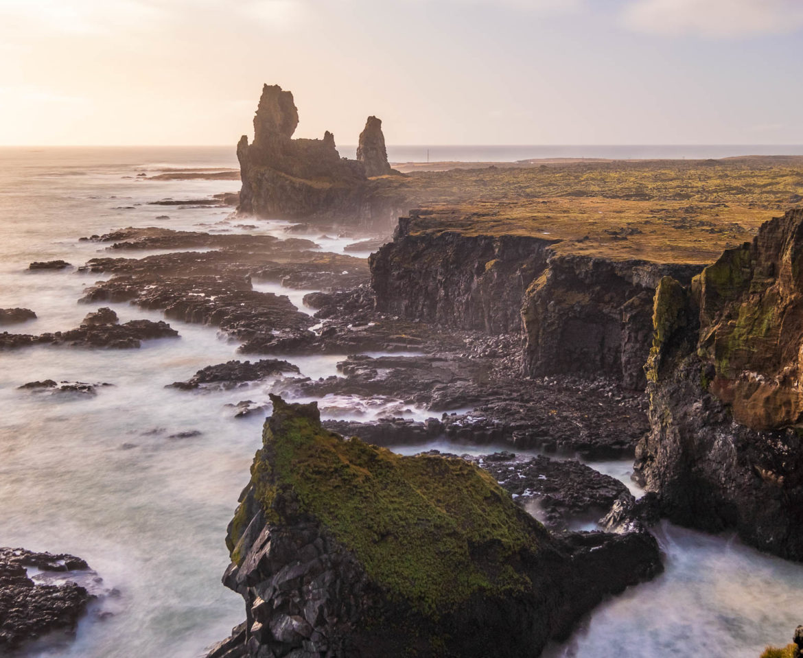 Londrangar basalt cliffs in Iceland