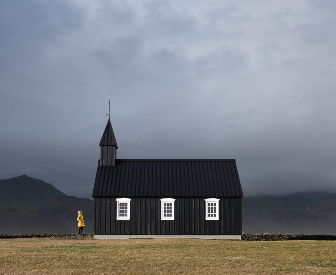 Black church of Budir in Iceland