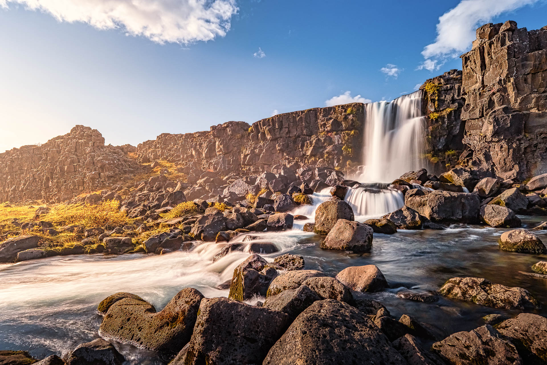 Oxararfoss Waterfall in Iceland