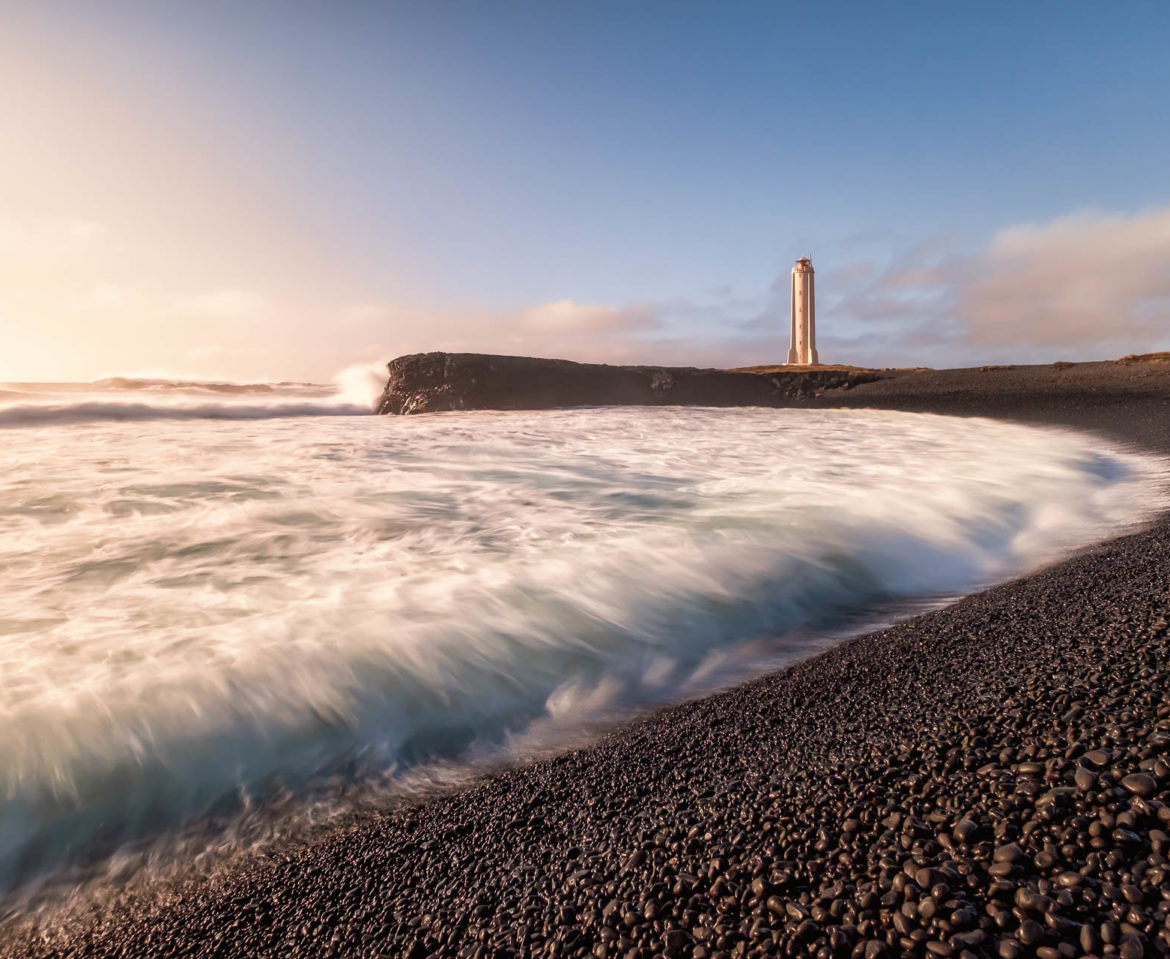 Malarrif Lighthouse on the Seashore