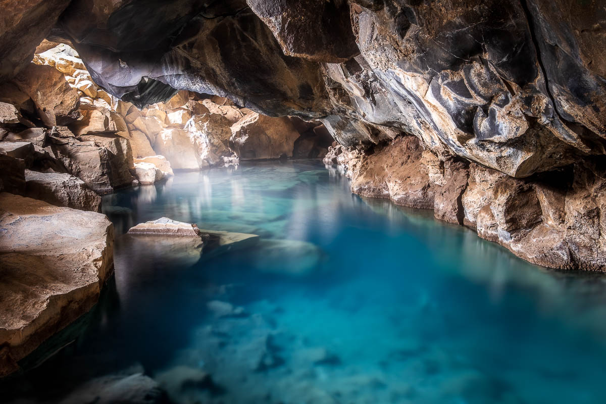 Grjotagja Lava Cave in Iceland
