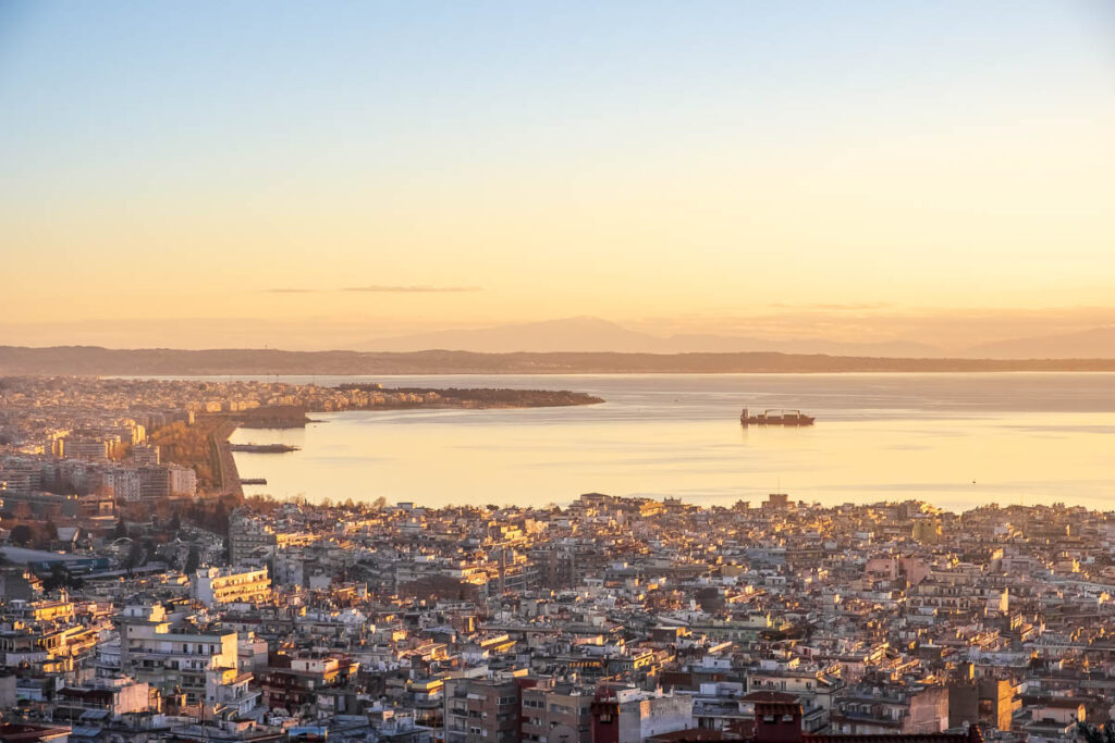 Thessaloniki View from Moni Vlatadon