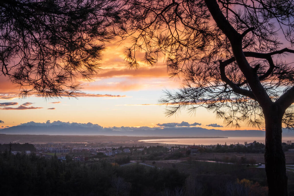 Sunset View at Thermi Dam, Thessaloniki