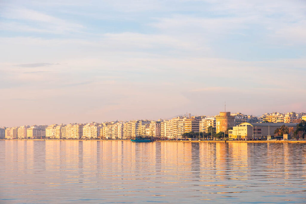 Thessalonki Waterfront at Sunset