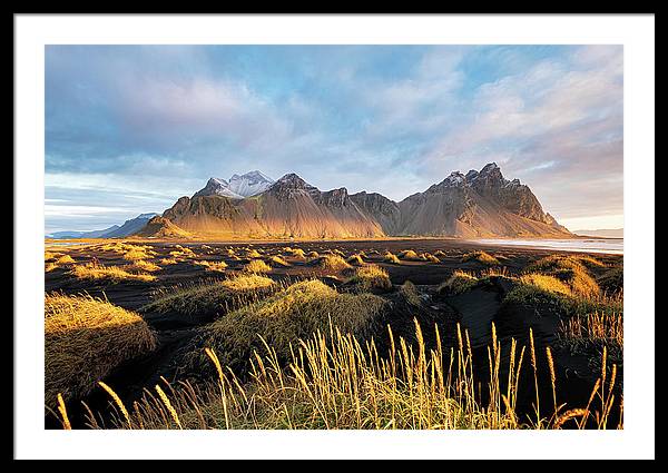 Golden Sunrise at Vestrahorn Mountain in Iceland